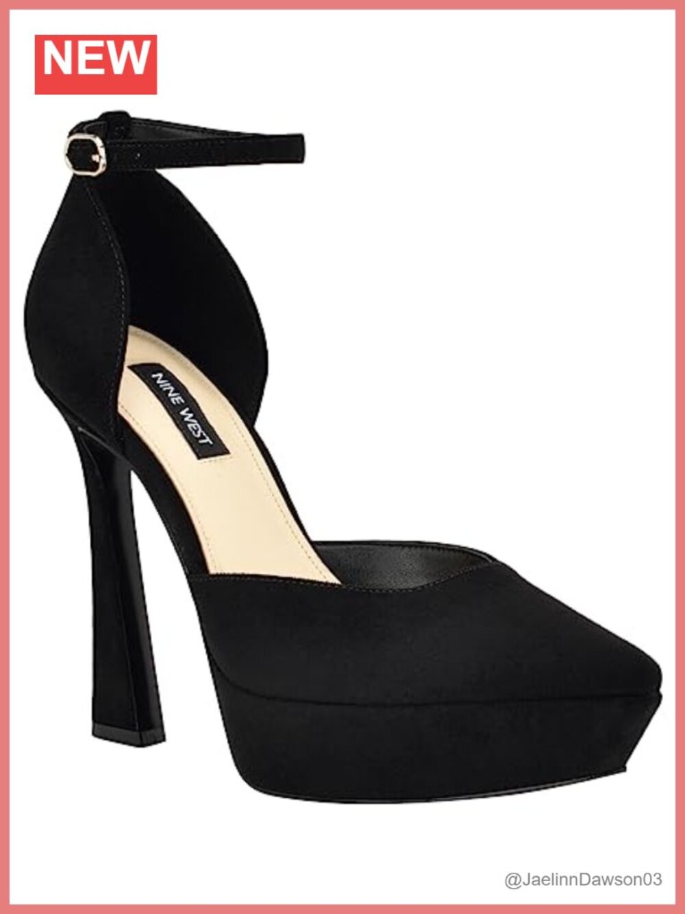 Nine West Laken Dress Pumps - Stiletto Heels with Ankle Strap & Pointed toe